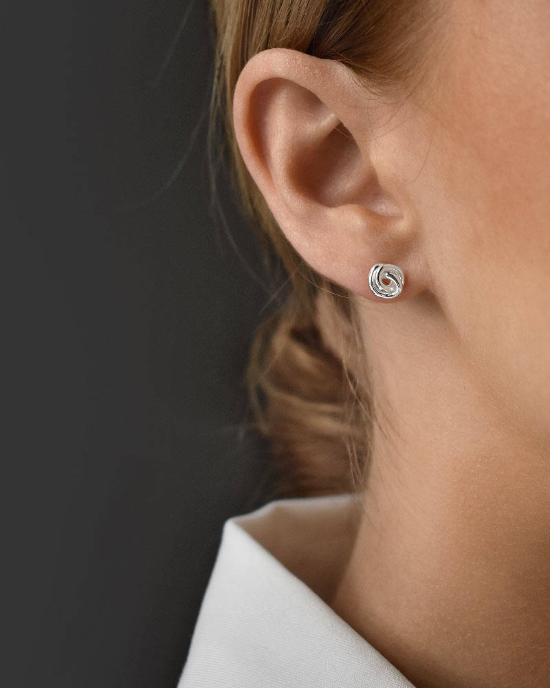 Unity drop Ohrring Silber