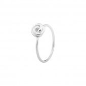 Unity drop ring Silber