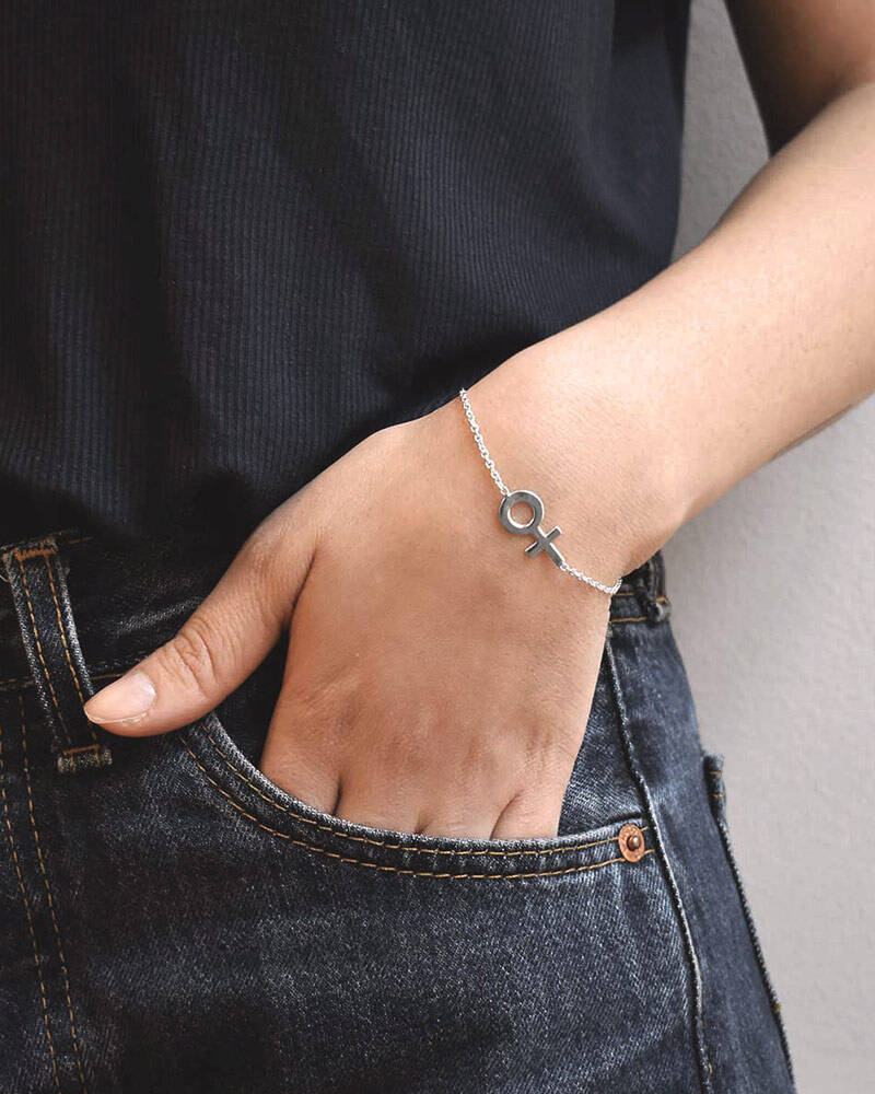 Women Unite single Armbänder Silber