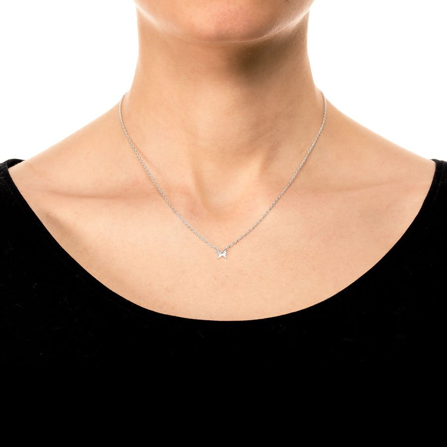 Petite papillion  Necklace Silver